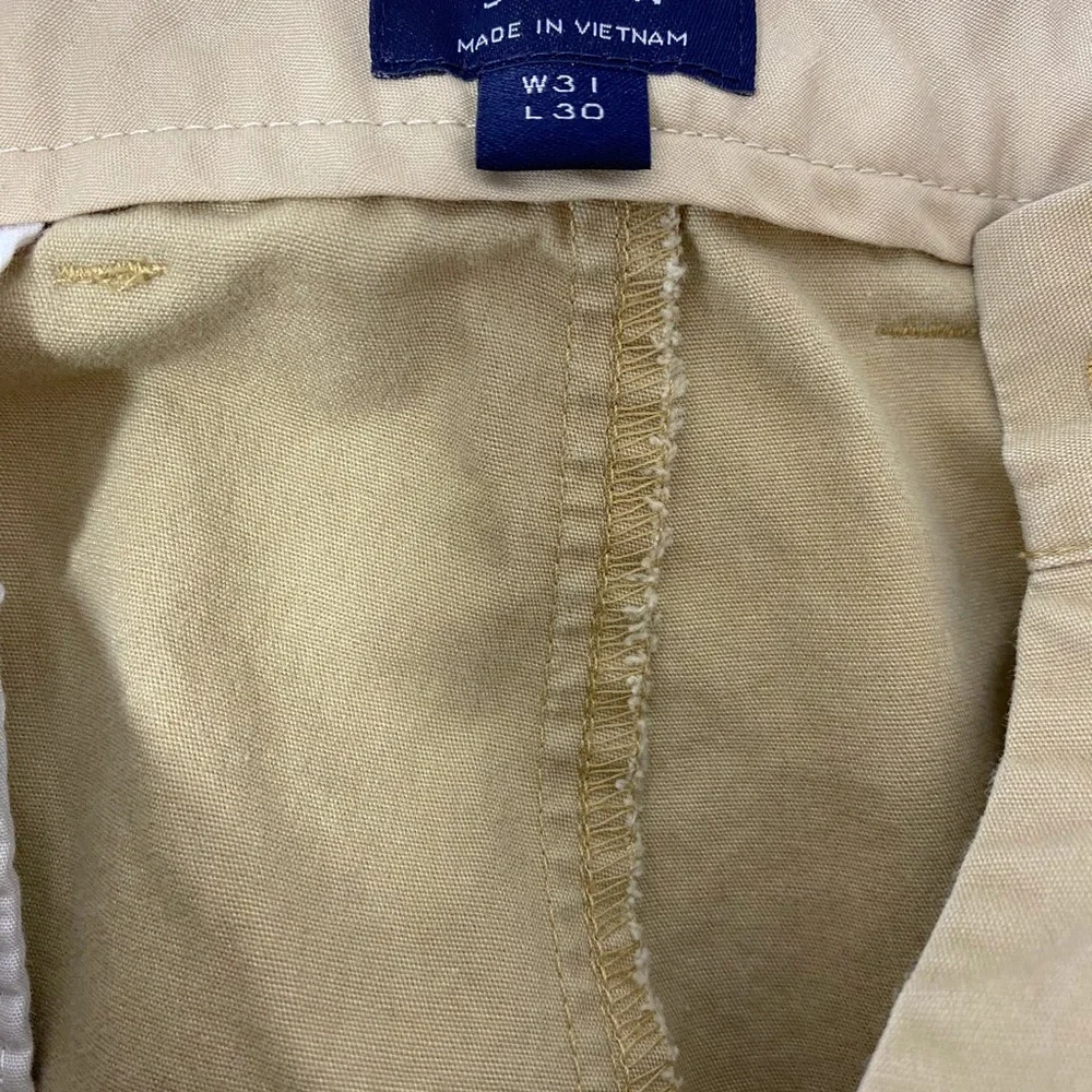 J.Crew The Sutton Tan Khaki Chino Pants Men's 31 x 30 Flat Front